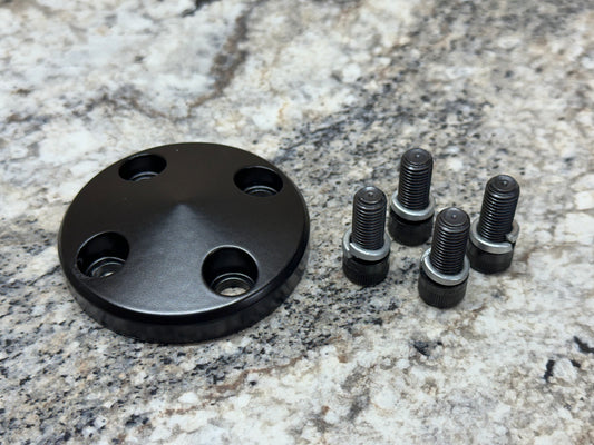 Water Pump Pulley Cap - Black Powder Coat