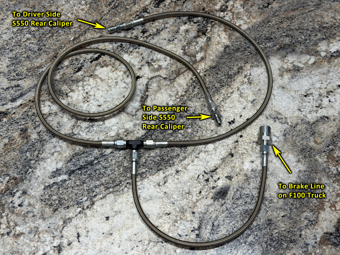 S550 to F100 Braided Brake Line Kit